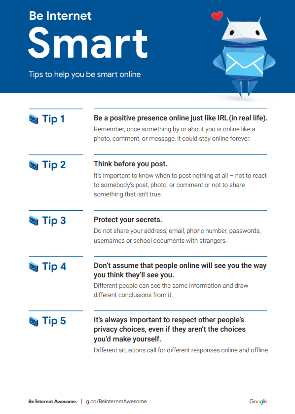 Be Internet Smart: tips to help you be smart online